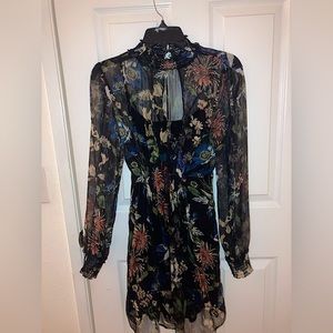 Zara Basic Floral Midi Dress